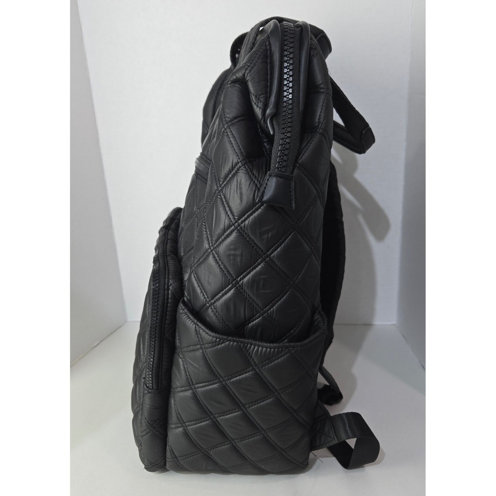 Joan & David Backpack Large Black Quilted Puffer Travel Work Laptop Bag #1105 - Picture 3 of 11